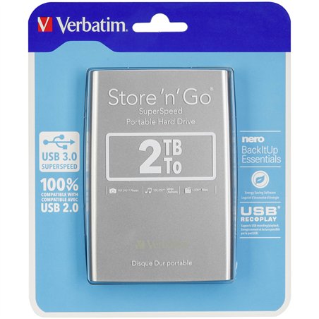 Verbatim Store n Go 2,5      2TB USB 3.0 argento            53189