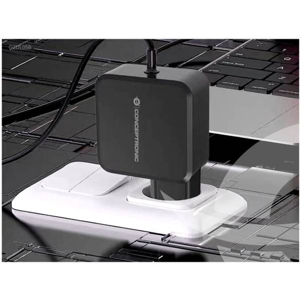 Conceptronic OZUL05BE 100W USB-C aliment.