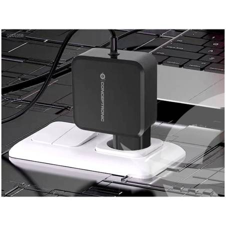 Conceptronic OZUL05BE 100W USB-C aliment.