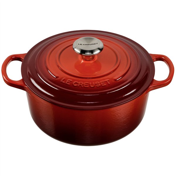 Le Creuset Signature casseruola roton. 24 cm rosso ciliegia