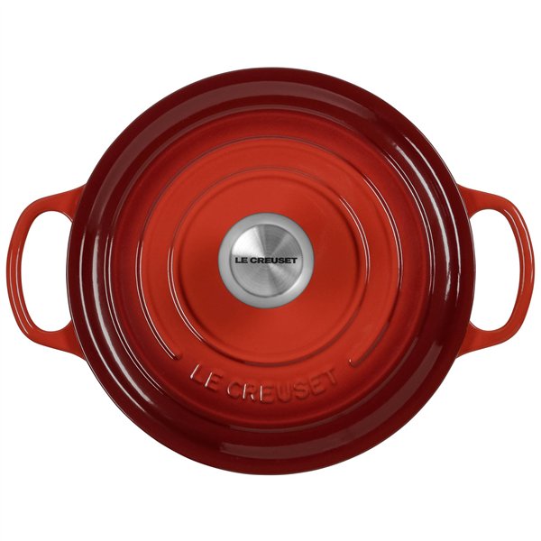Le Creuset Signature casseruola roton. 24 cm rosso ciliegia