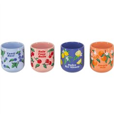 Bialetti Set 4 Bicchierini mercato della frutta