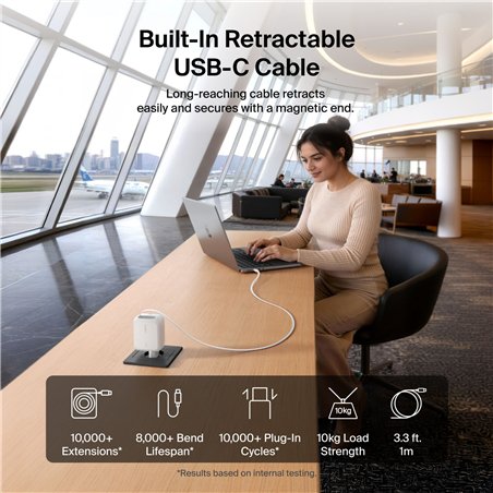 Belkin BOOST Charge Pro 67W Dual GaN einziehb.Kabel ws WCH022kqWH