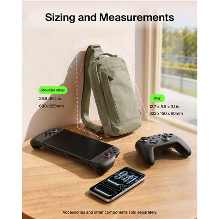 Belkin Gaming Crossbody Bag Nintendo Switch2 grn ENA022hqOL
