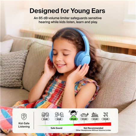 Belkin Soundform Mini 2 Wireless On-Ear Kids blue .AUD012hqBL