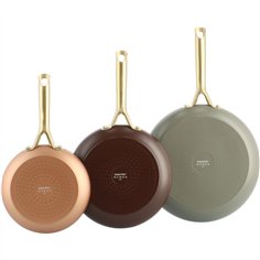 GreenPan Shades Bratfpannenset 3-tlg., 20+24+28cm Terra