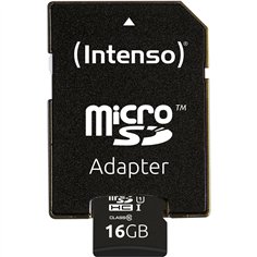 Intenso microSDHC Card      16GB C10 UHS-I Premium con adatt. 2