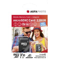 AgfaPhoto MicroSDXC UHS-I  128GB High Speed Class 10 U1 V10