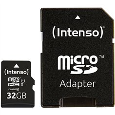 Intenso microSDHC Card      32GB C10 UHS-I Premium con adatt.