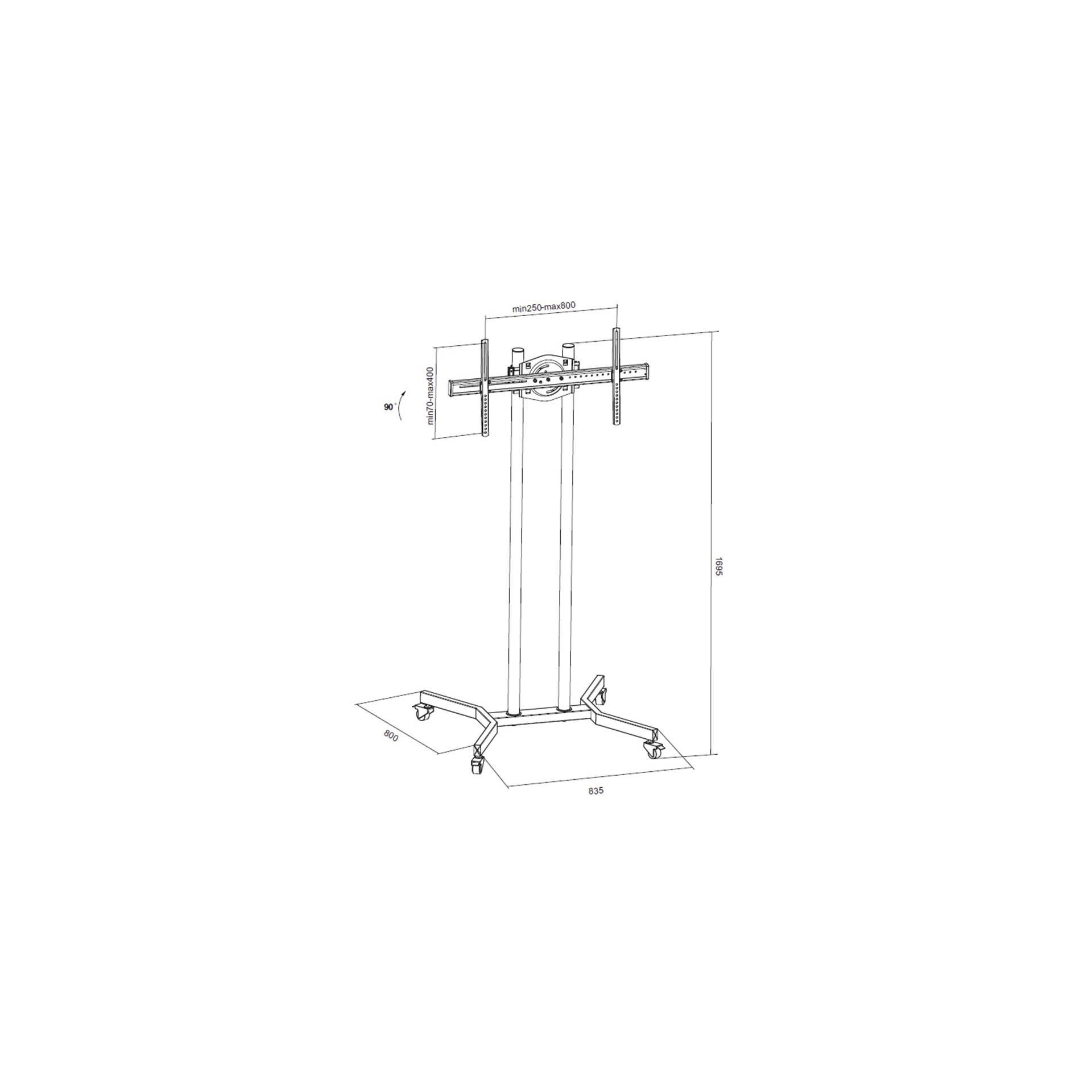 Reflecta TV Stand 55P nero