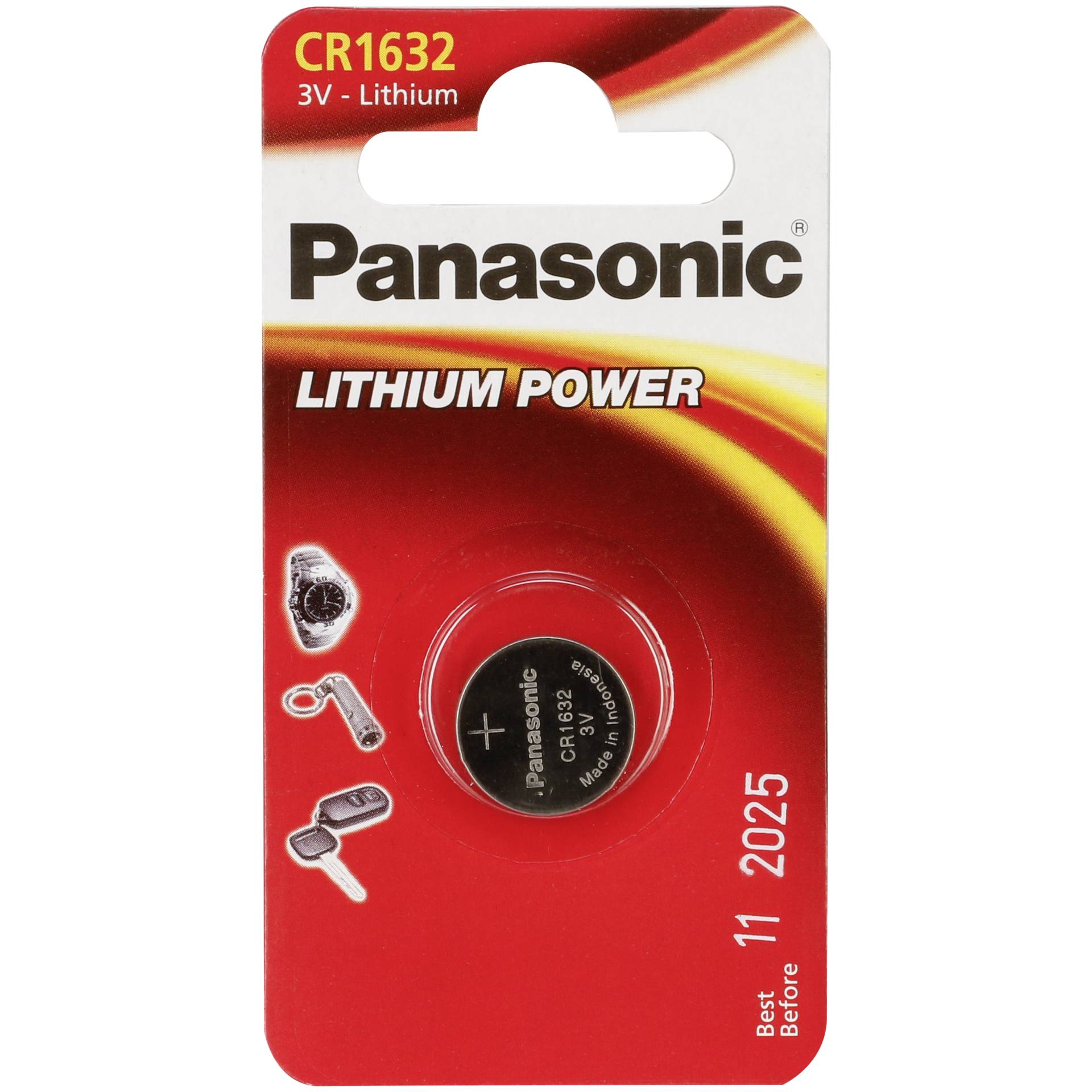1 Panasonic CR 1632 Lithium Power