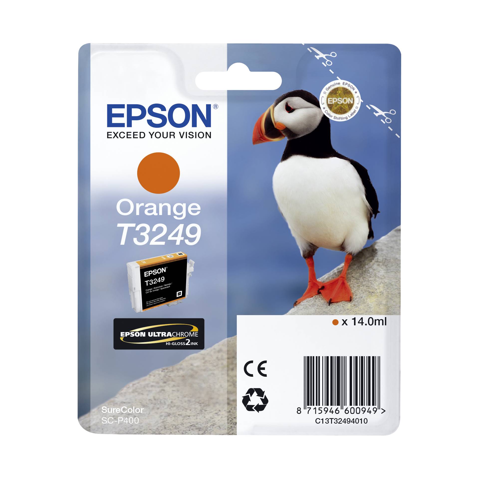 Epson cartuccia arancio T 324                     T 3249