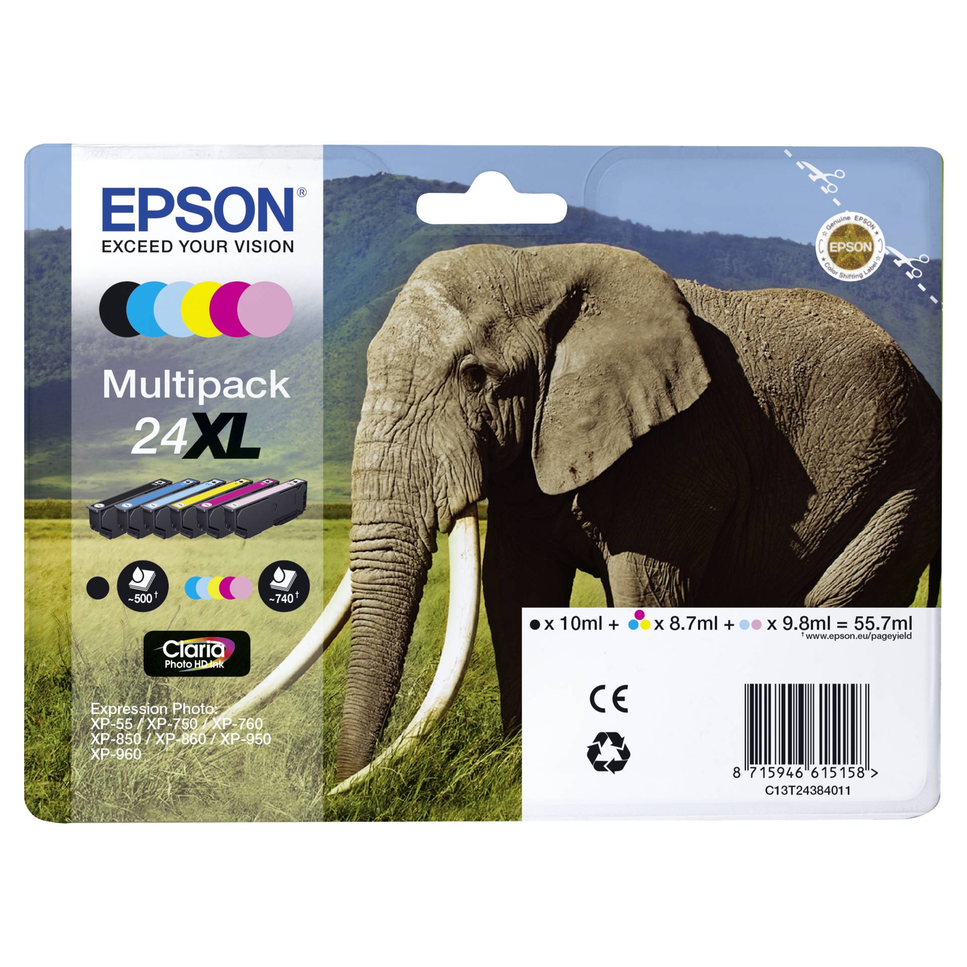 Epson Multipack XL Claria Photo HD BK/C/M/Y/LC/LM T 243   T