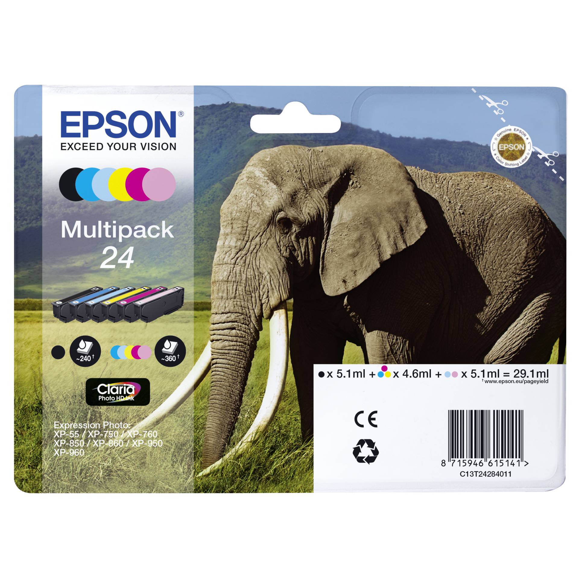 Epson Multipack Claria Photo HD BK/C/M/Y/LC/LM T 242      T