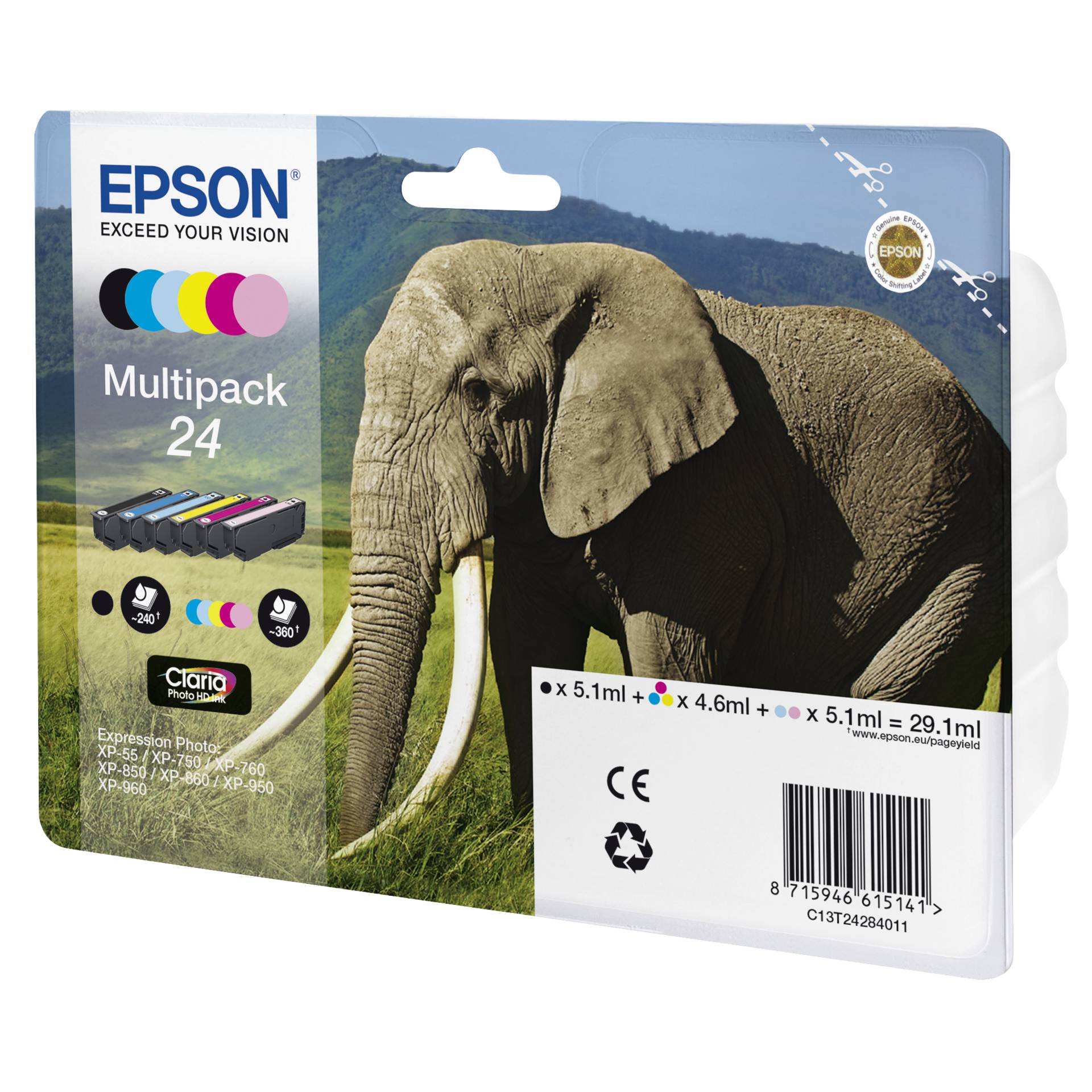 Epson Multipack Claria Photo HD BK/C/M/Y/LC/LM T 242      T