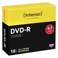 1x10 Intenso DVD-R 4,7GB 16x Speed, Slimcase 2