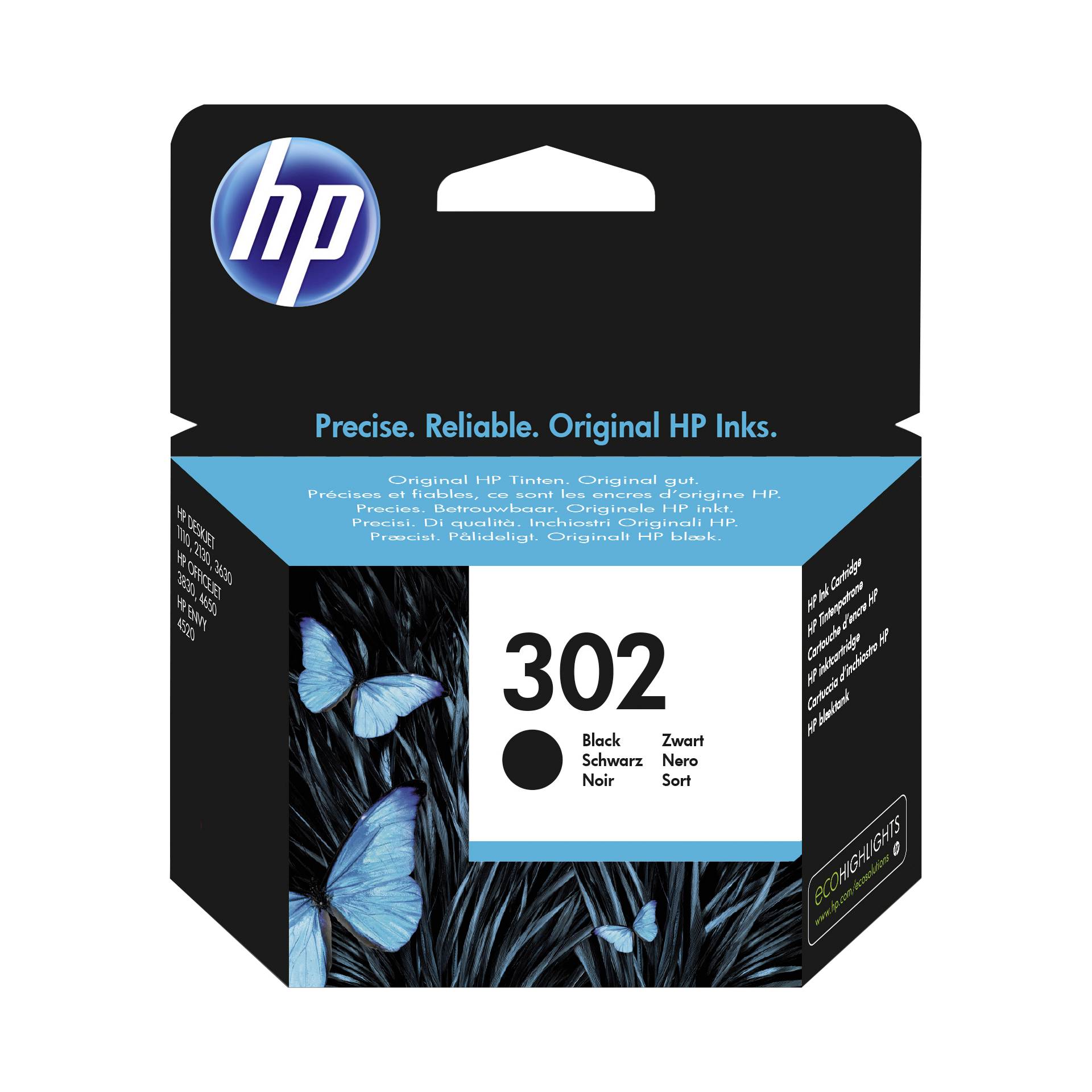 HP F6U66AE cartuccia nero No. 302