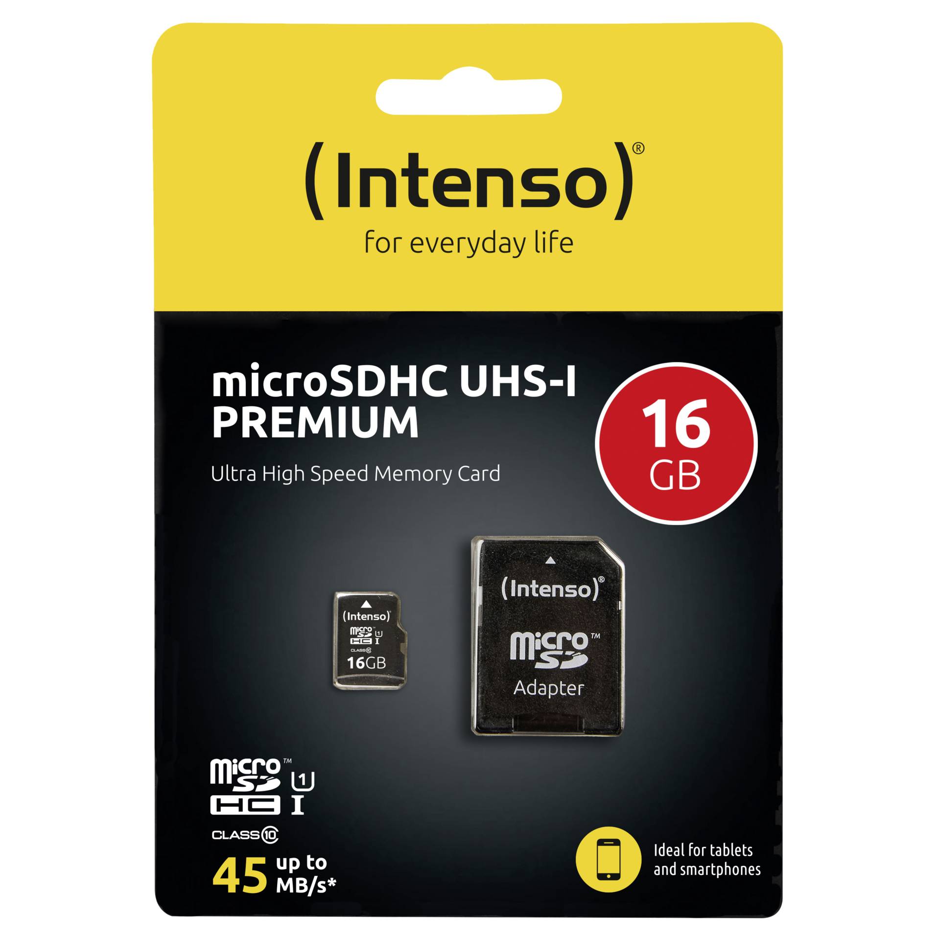 Intenso microSDHC Card      16GB Premium Class 10 UHS-I