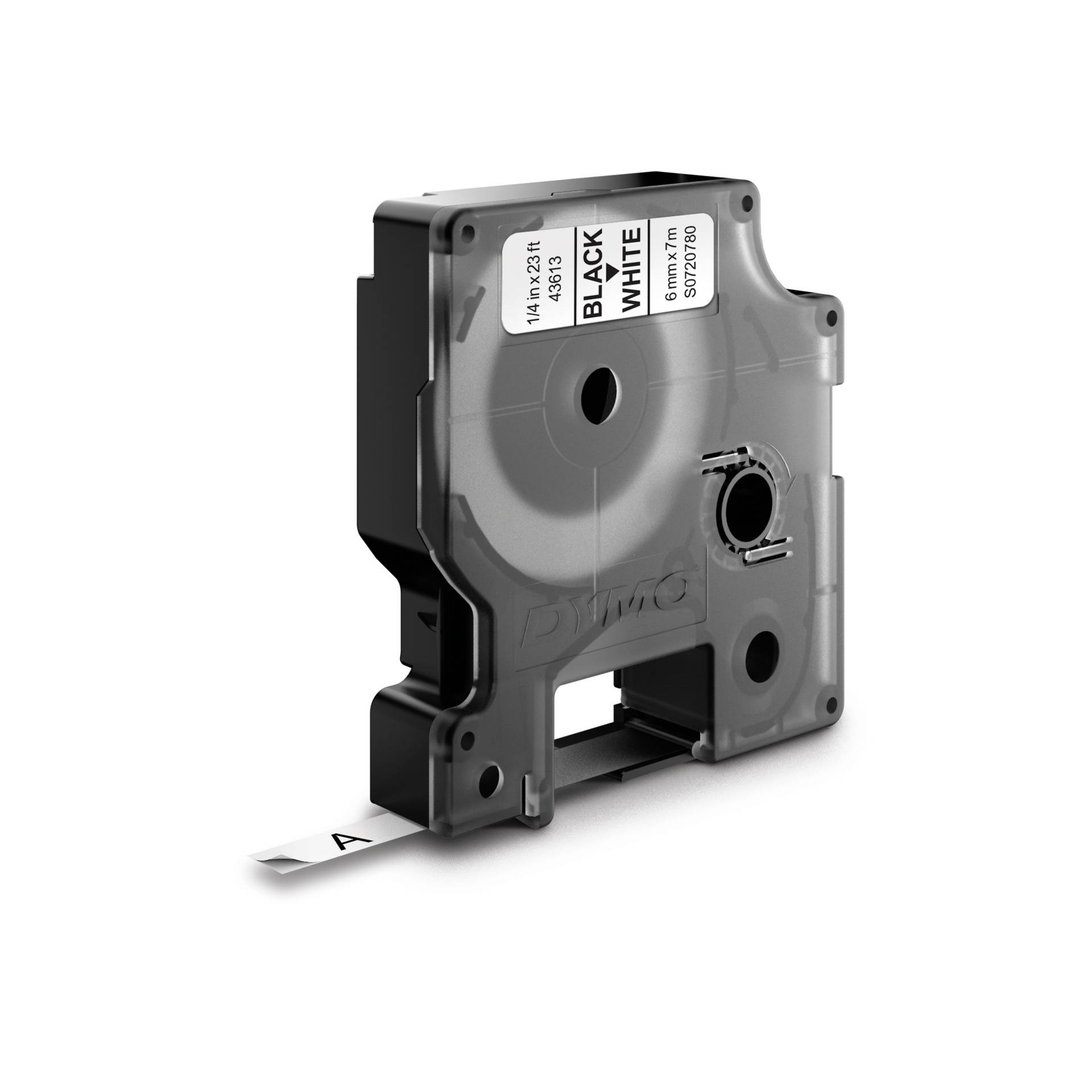 Dymo D1 nastro      6 mm x 7 m nero    su  bianco         43 2