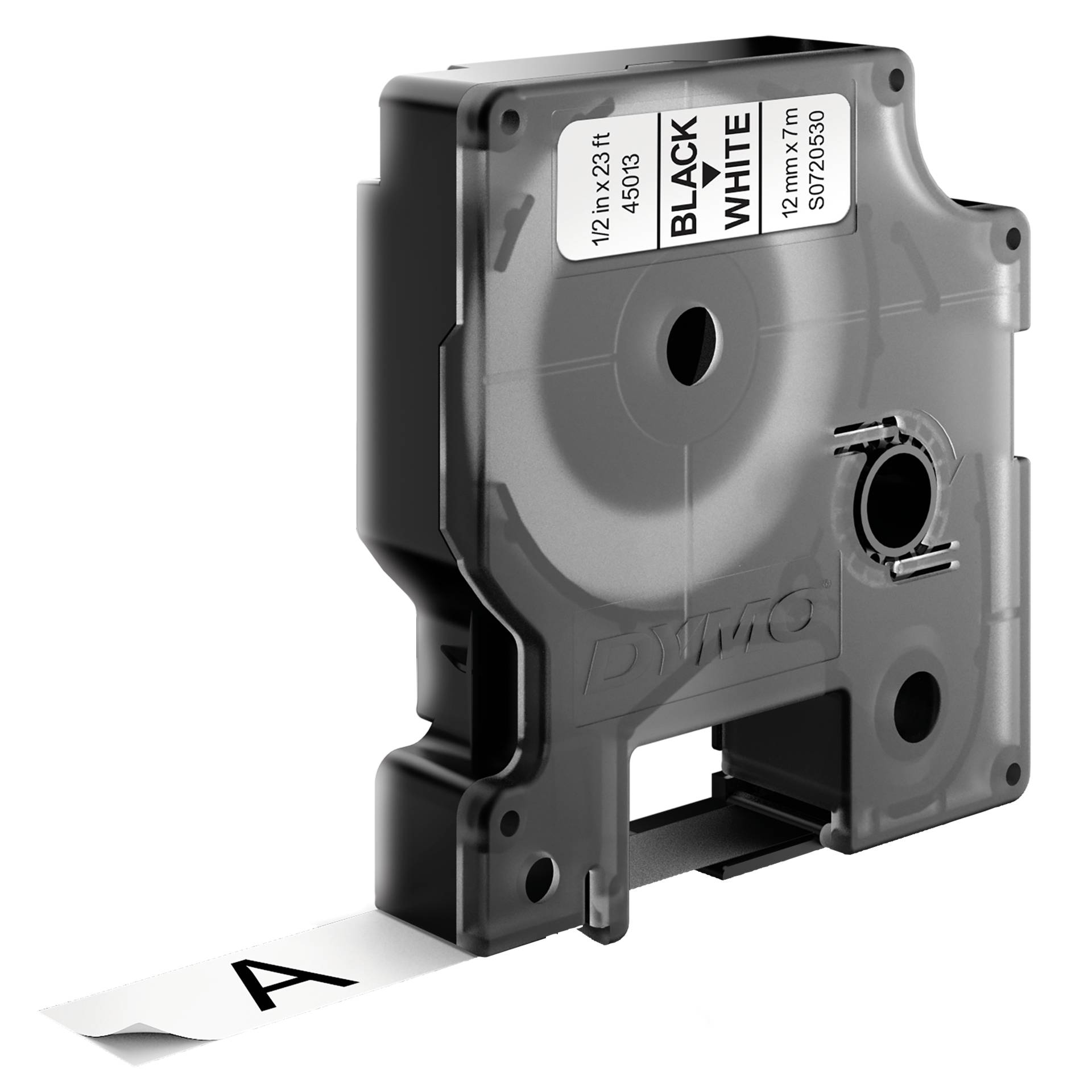 Dymo D1 nastro      12 mm x 7 m nero    su  bianco         4
