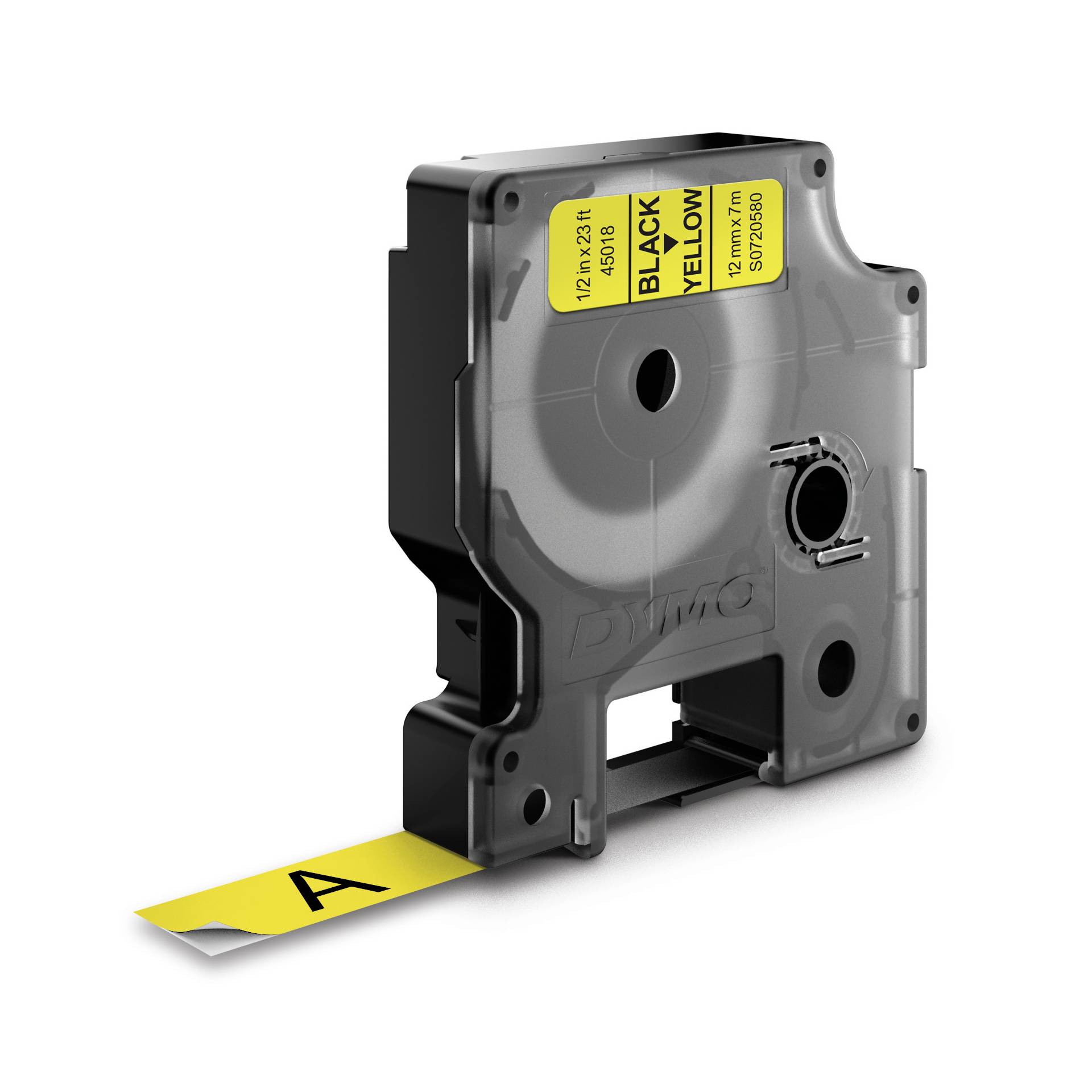 Dymo D1 nastro      12 mm x 7 m nero    su  giallo         4 2