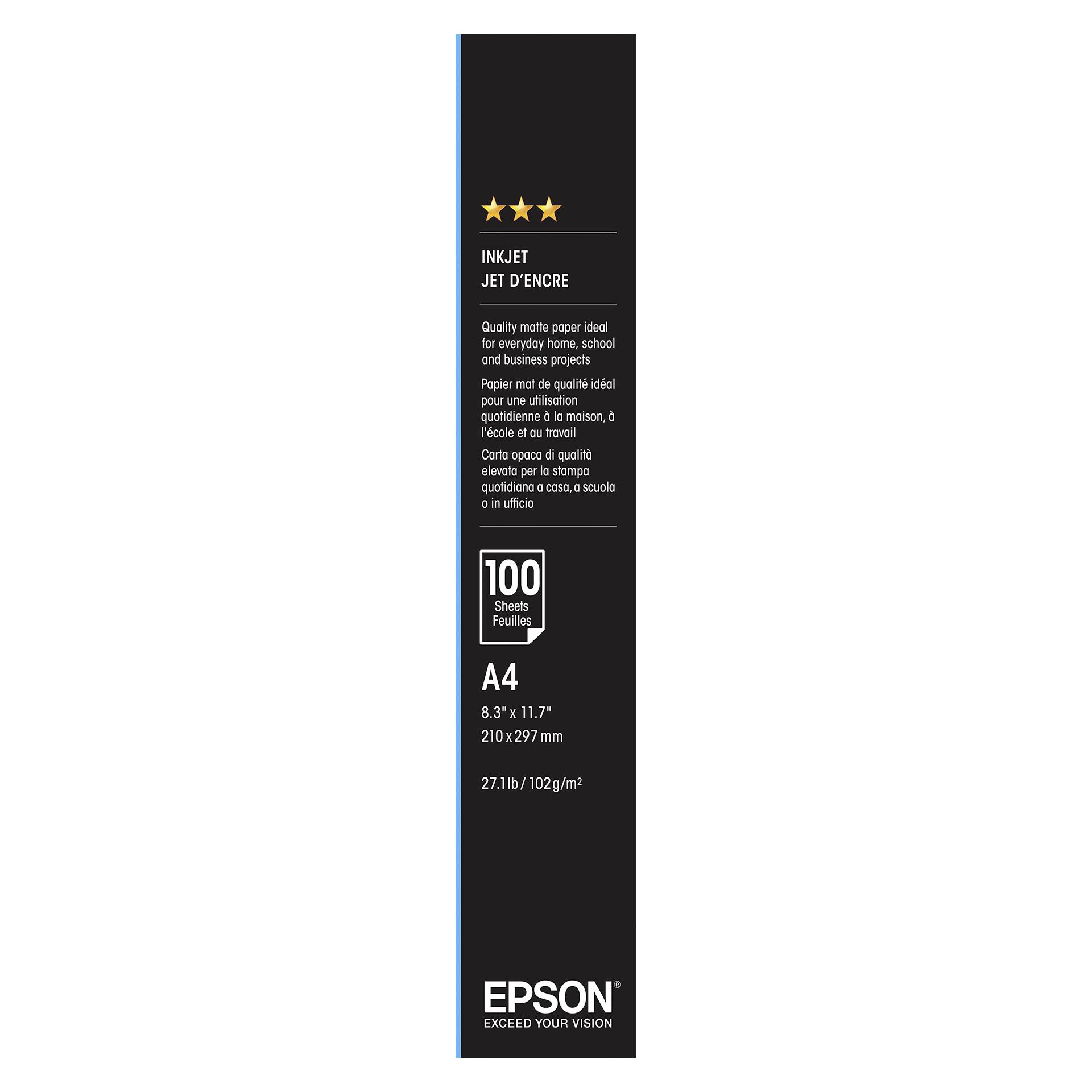 Epson Photo Quality Inkjet Paper A 4, 100 fogli, 104 g   S 0