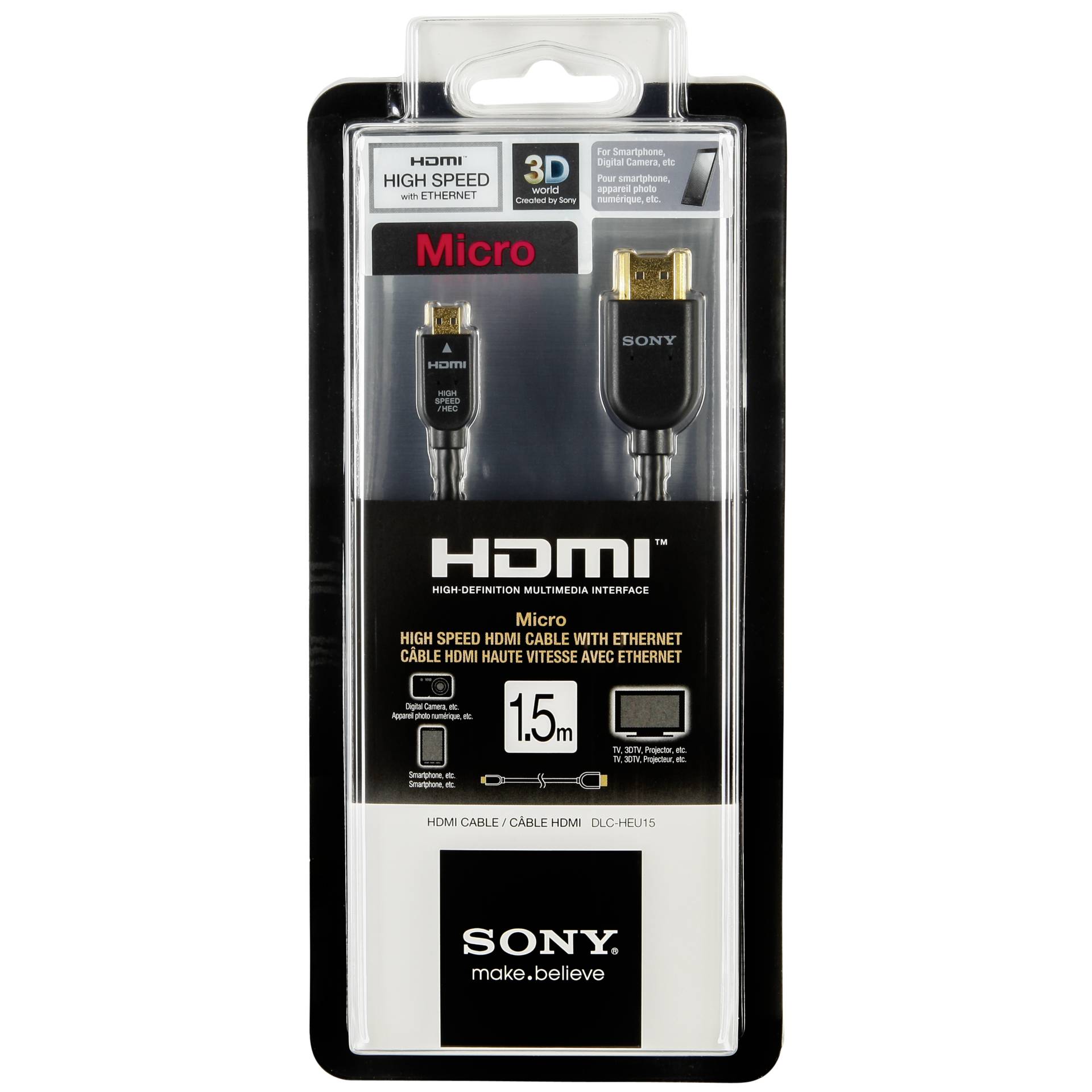 Sony DLC-HEU15 Mikro Mini HDMI Cable 1,5m