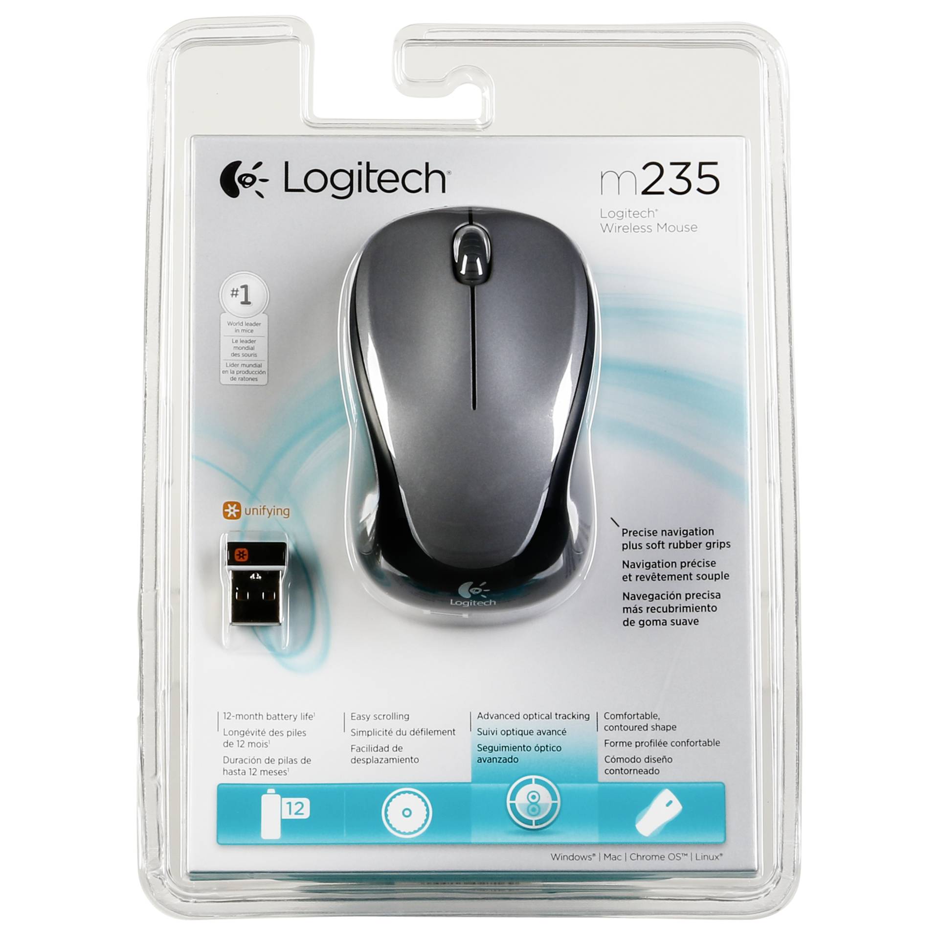 Logitech M235 nero argento