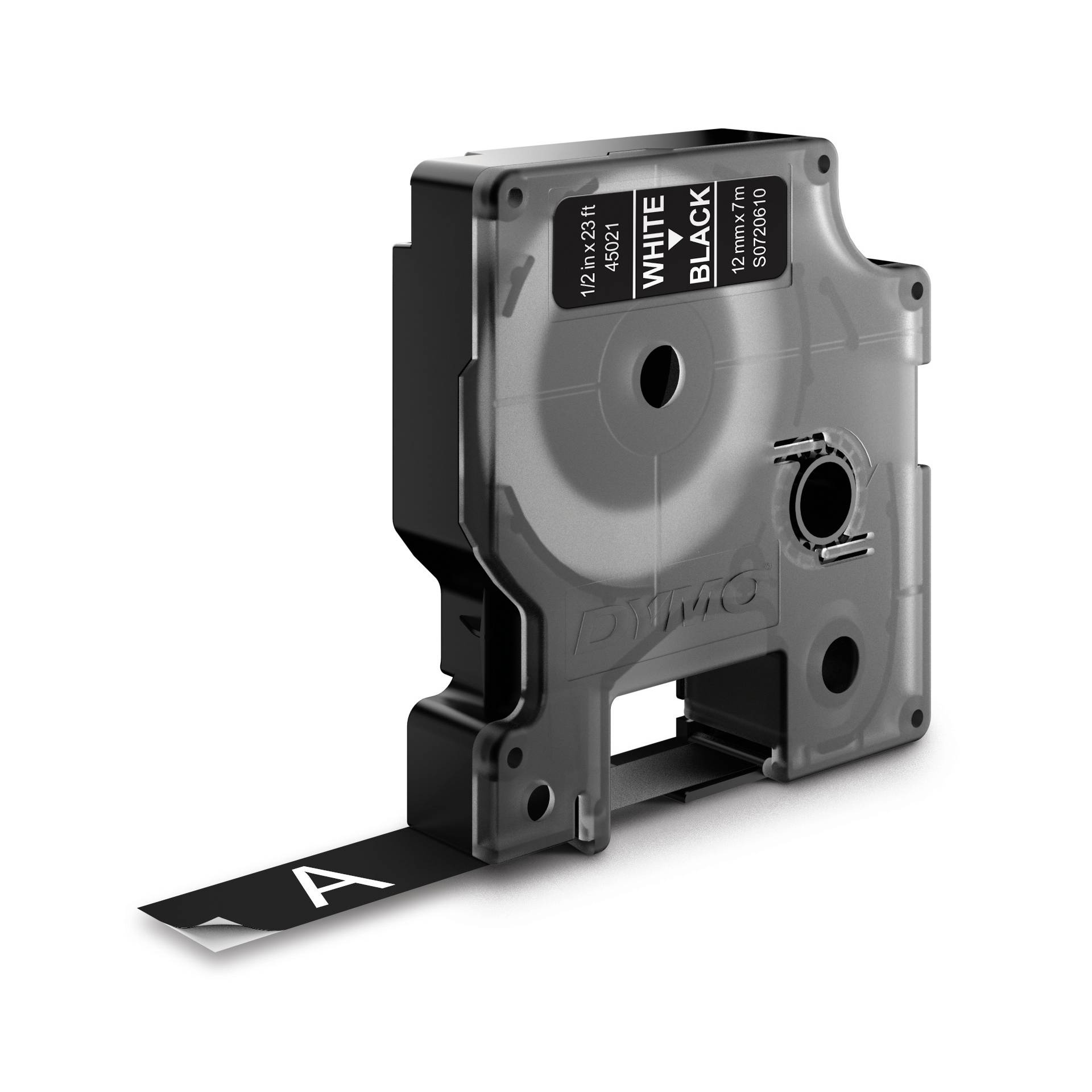 Dymo D1 nastro      12 mm x 7 m bianco su nero          4502 2