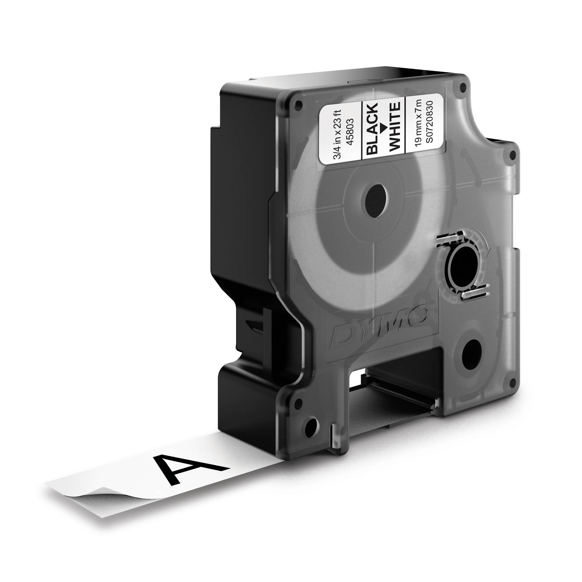 Dymo D1 nastro      19 mm x 7 m nero    su  bianco         4 2