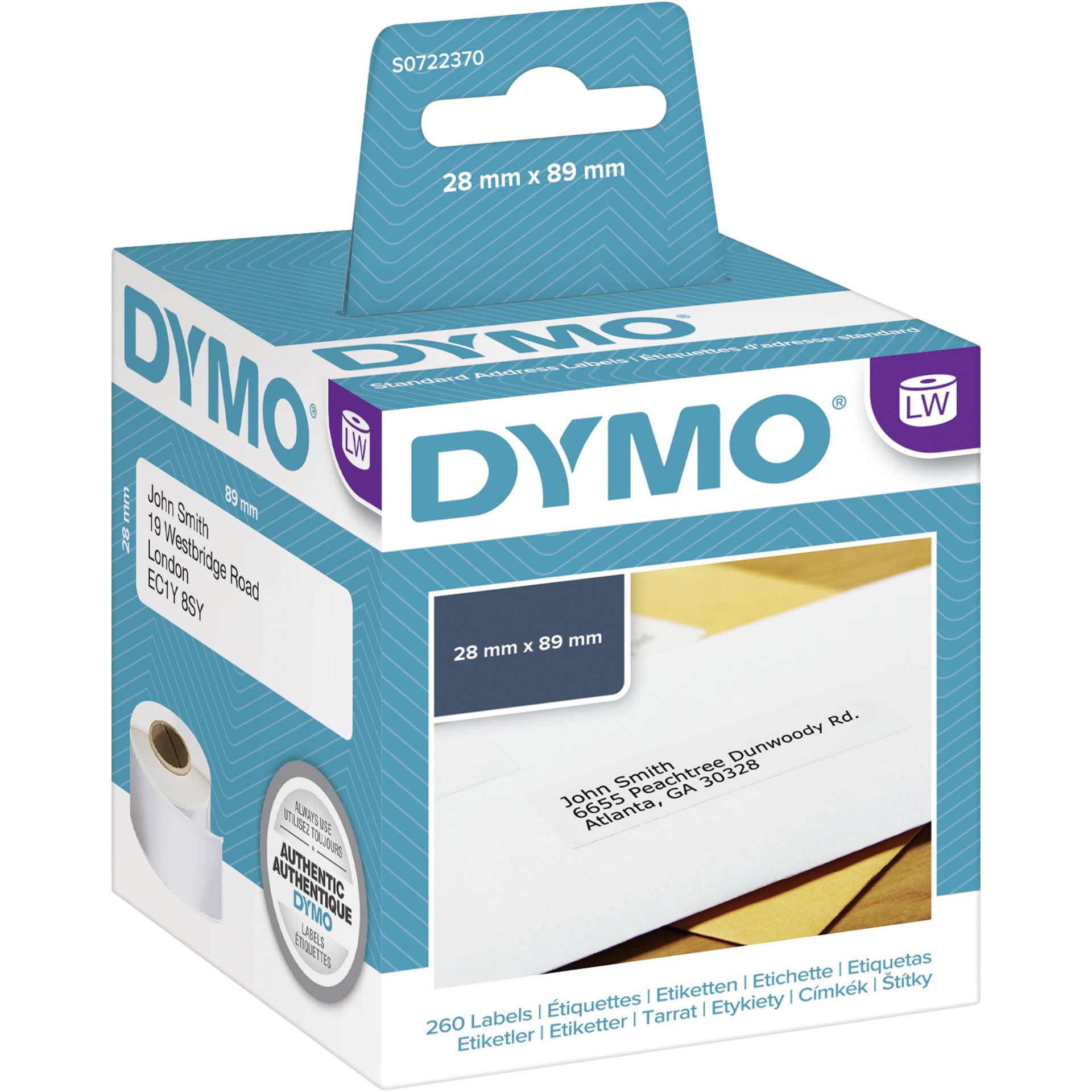 Dymo etichette indirizzo 28x89 mm bianco 2x 130 pz. 99010
