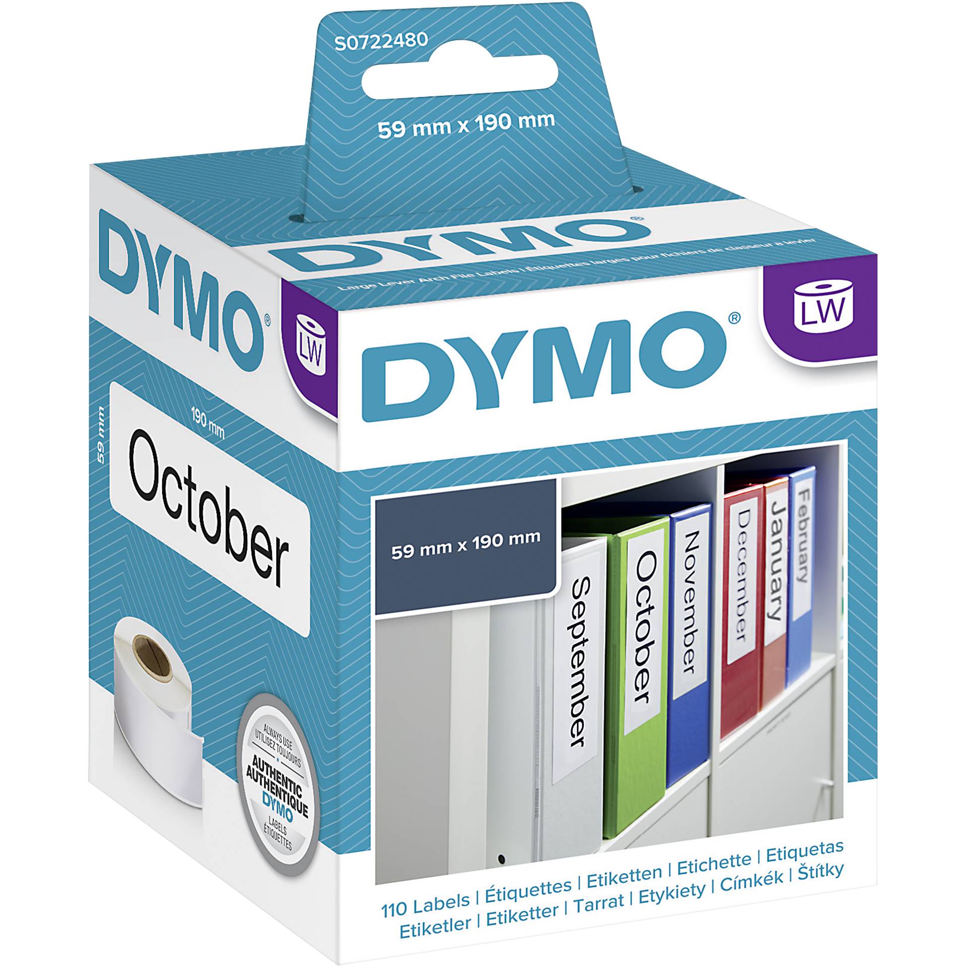 Dymo Etichette per classatori 59 x 190 mm bianco 110 pz. 990