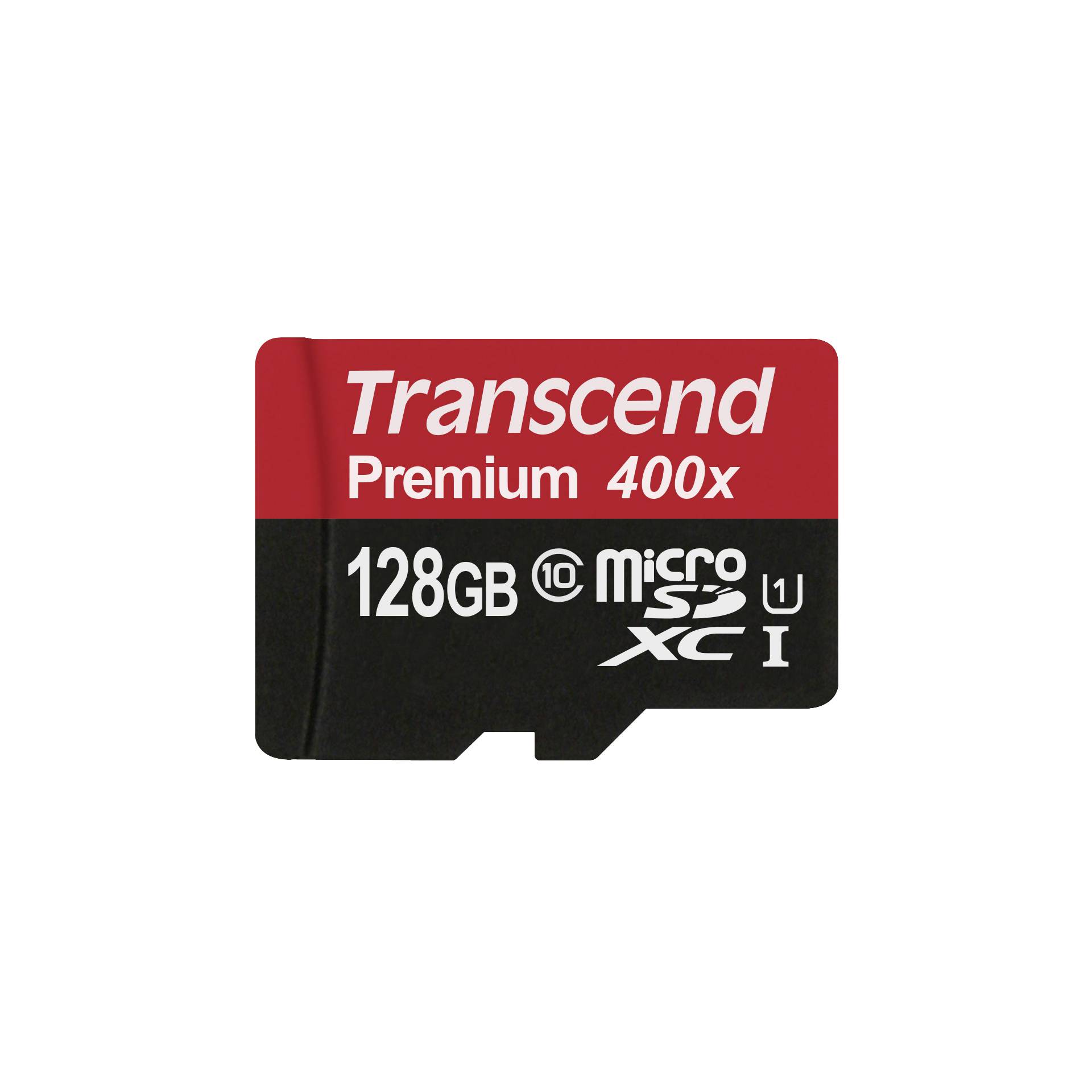 Transcend microSDXC 128GB Class 10 UHS-I 400x + SD adatt.