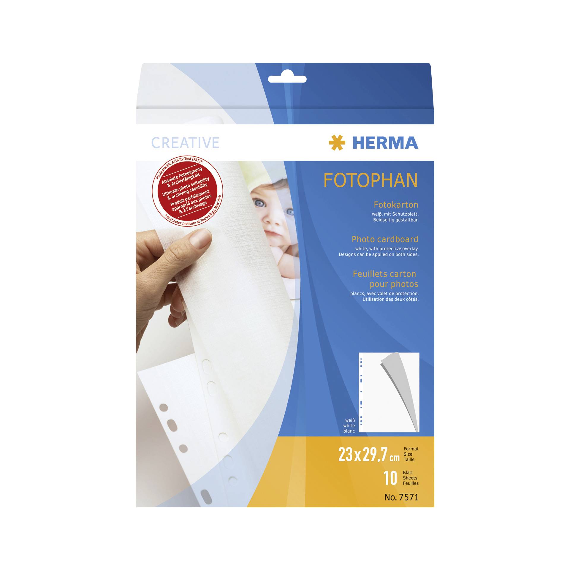 Herma Fotokarton bianco 10 fogli                    7571