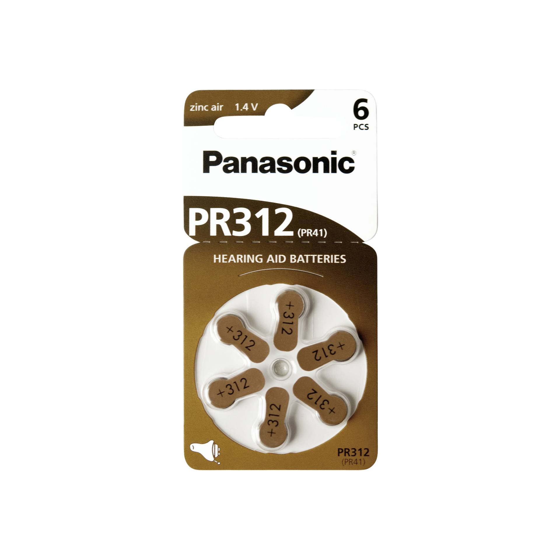 Panasonic PR 312 Pile per app, acustici Zinc Air 6pz Rad