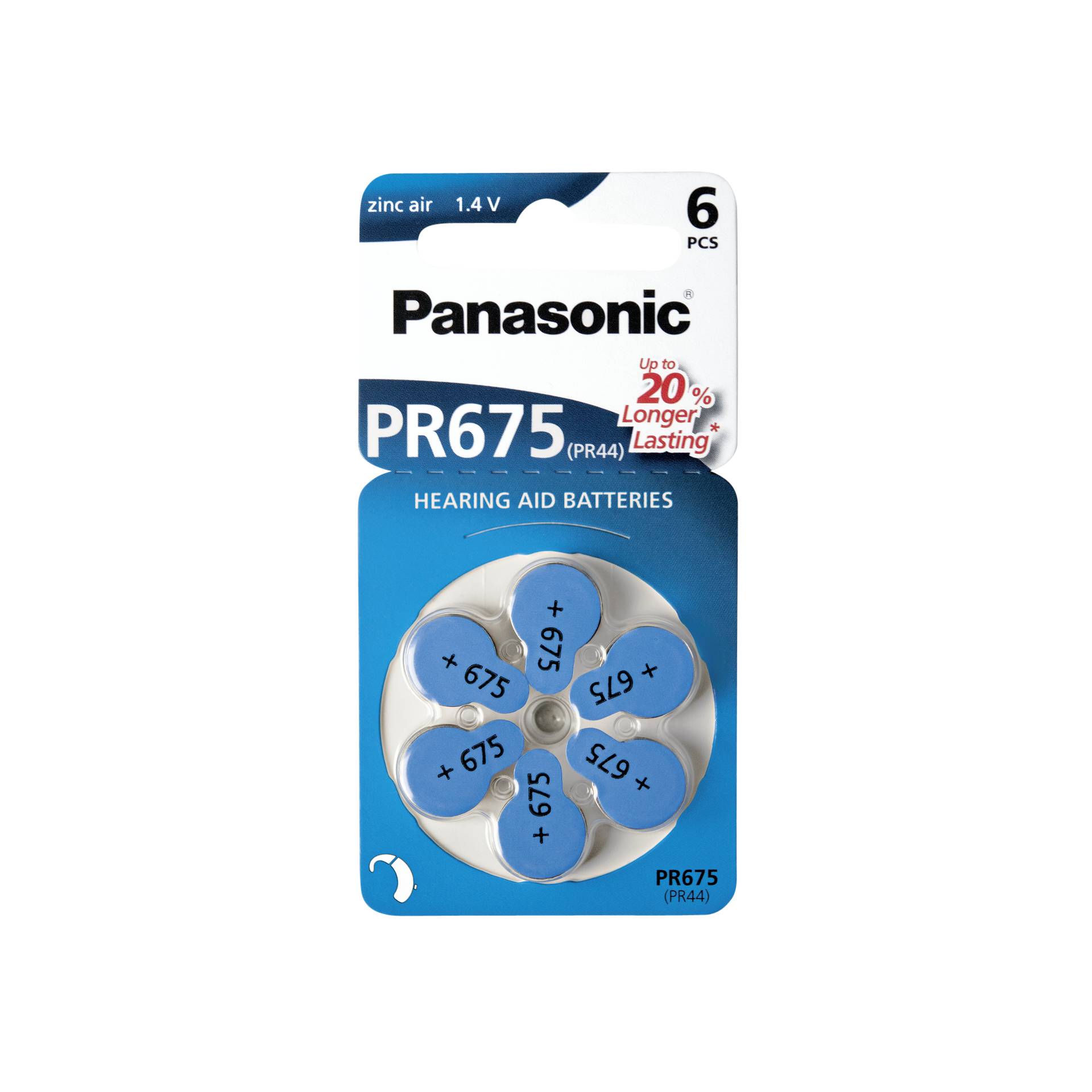 Panasonic PR 675 Pile per app, acustici Zinc Air 6pz Rad