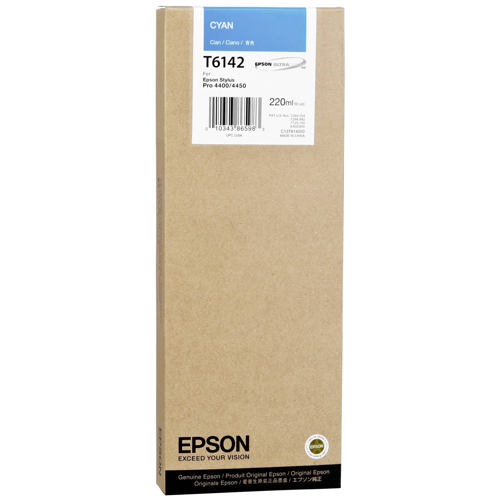 Epson cartuccia     ciano T 614  220 ml             T 6142