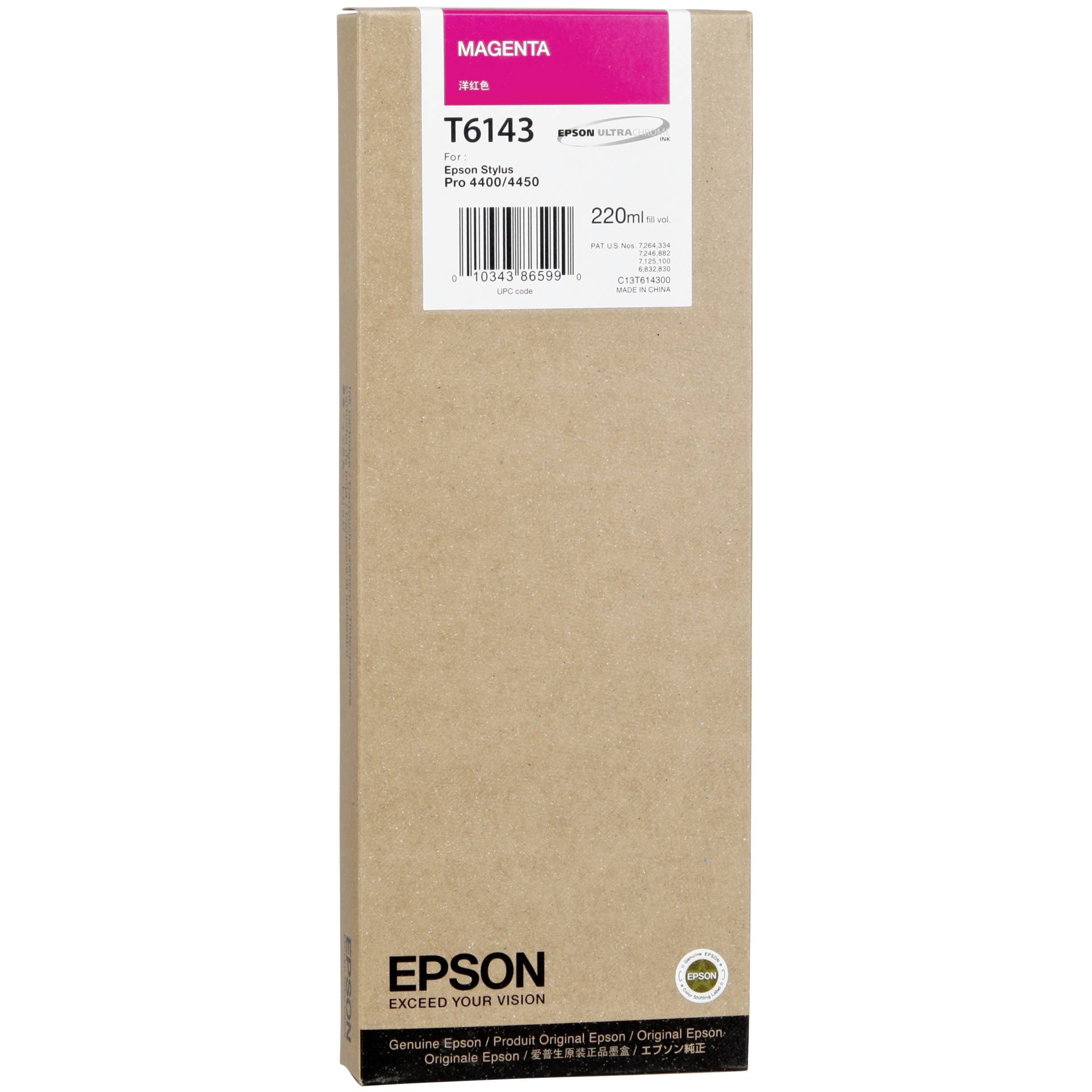Epson cartuccia     magenta T 614  220 ml             T 6143
