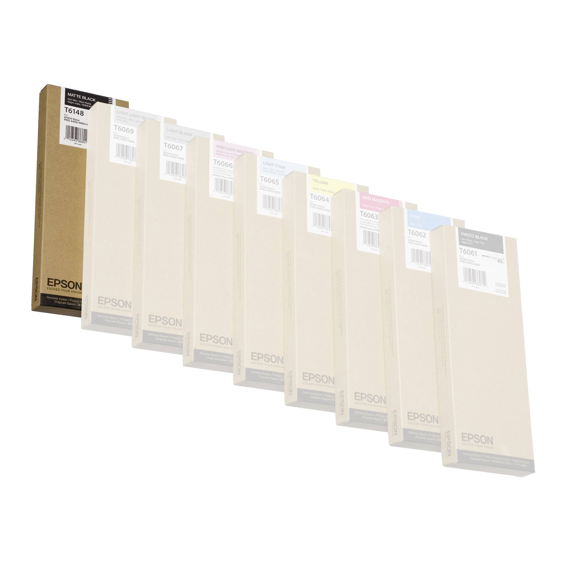 Epson cartuccia nero opaco T 614  220 ml             T 6148