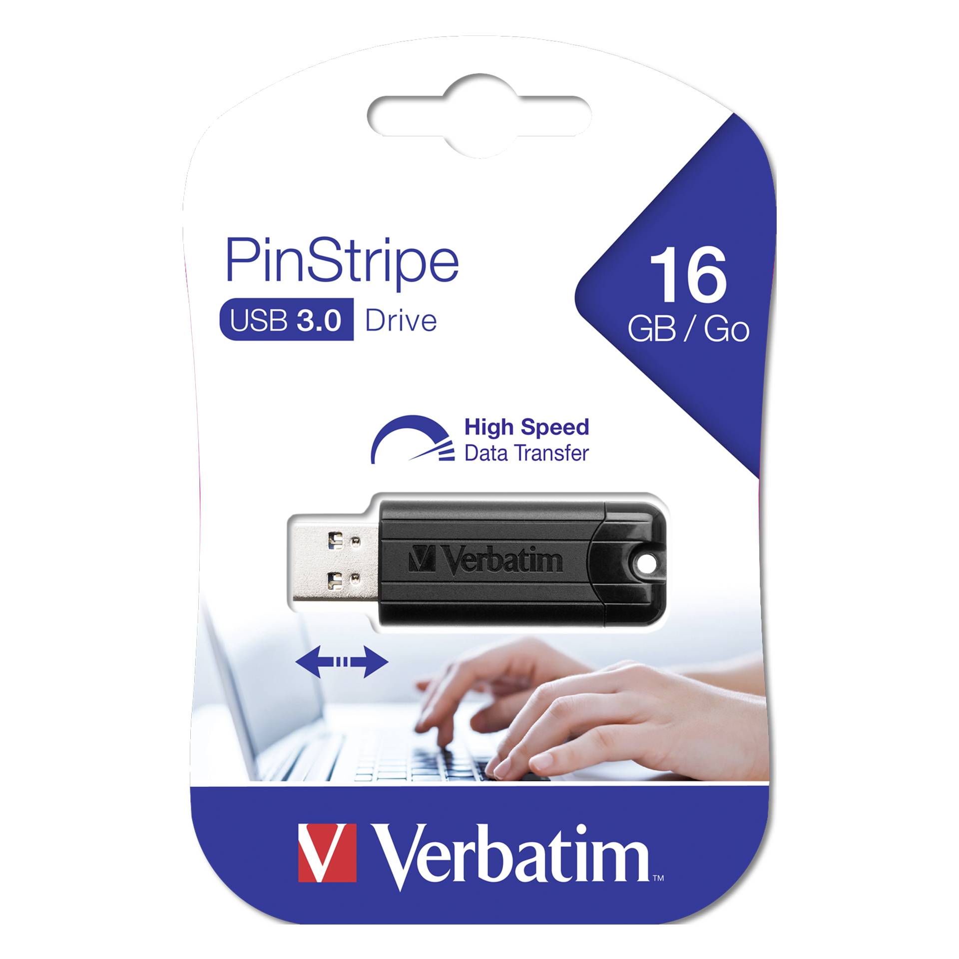 Verbatim Store n Go         16GB Pinstripe USB 3.0 nero