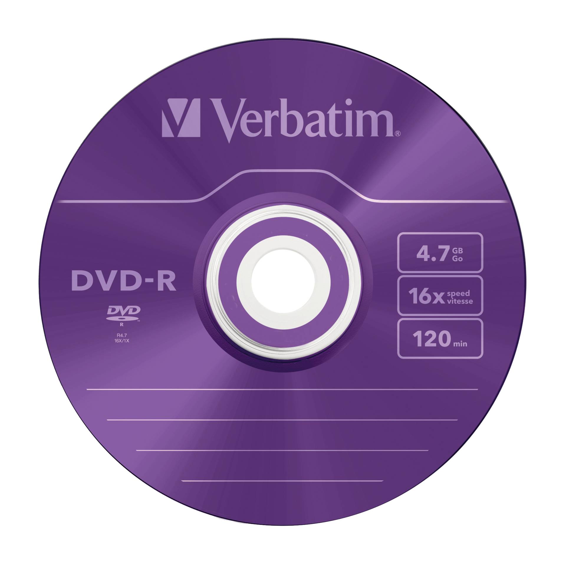 1x5 Verbatim DVD-R 4,7GB Colour 16x Speed, Slim custodia