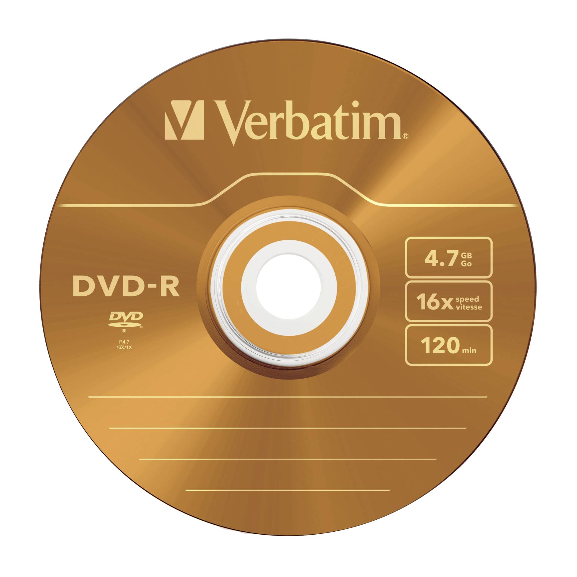 1x5 Verbatim DVD-R 4,7GB Colour 16x Speed, Slim custodia