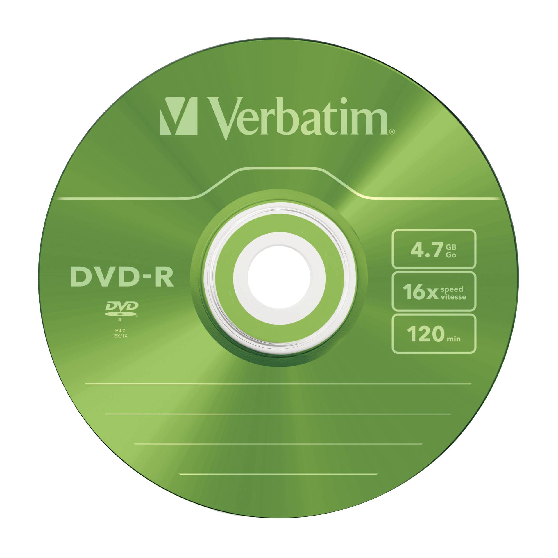 1x5 Verbatim DVD-R 4,7GB Colour 16x Speed, Slim custodia