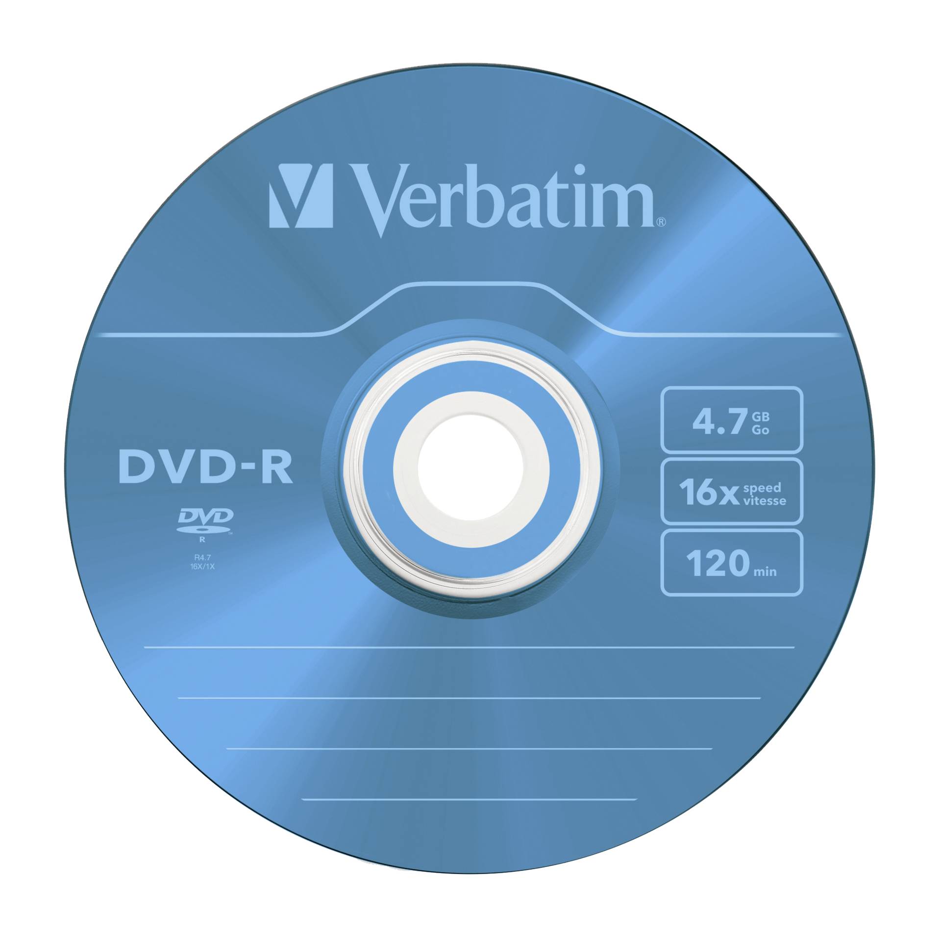 1x5 Verbatim DVD-R 4,7GB Colour 16x Speed, Slim custodia