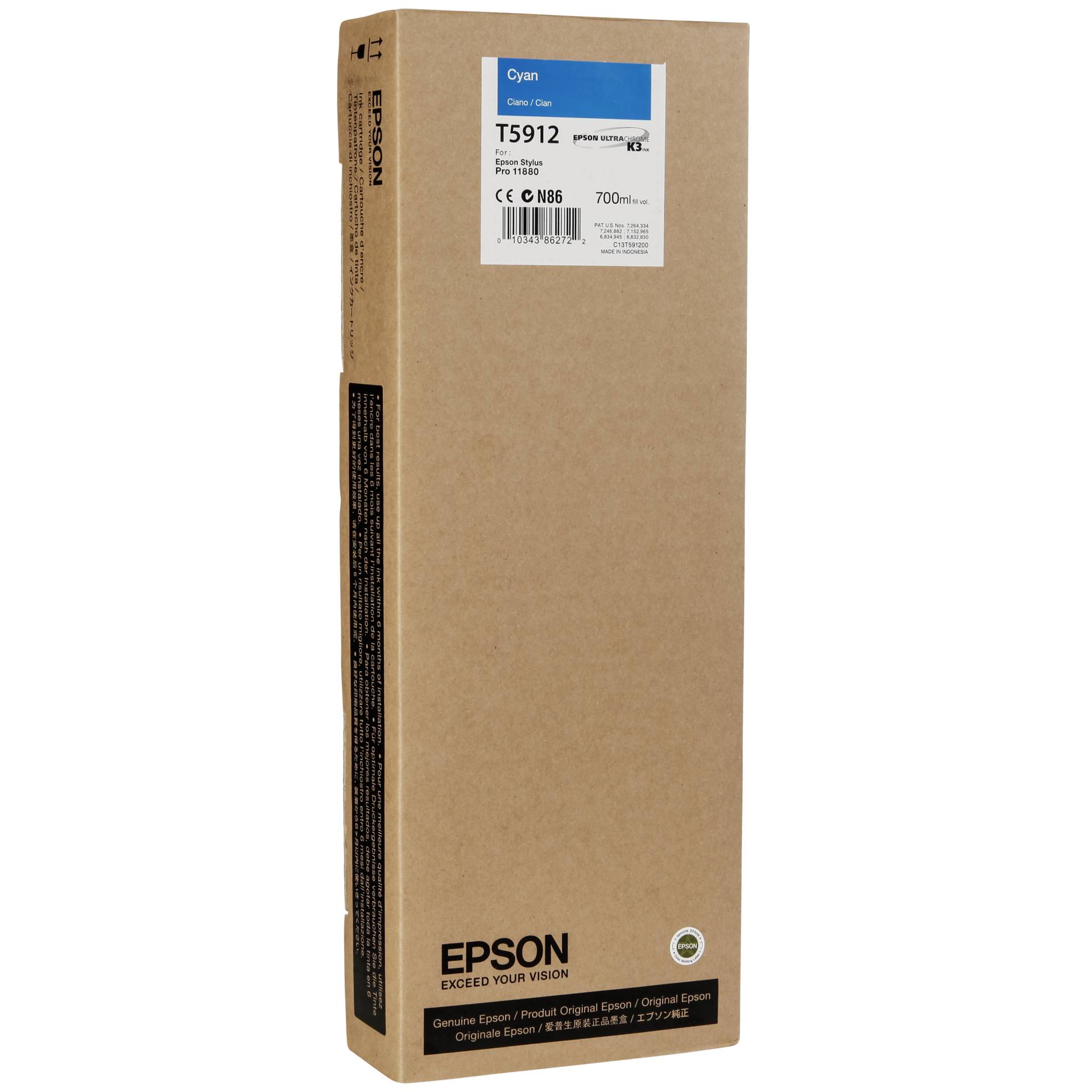 Epson cartuccia     ciano T 591  700 ml             T 5912