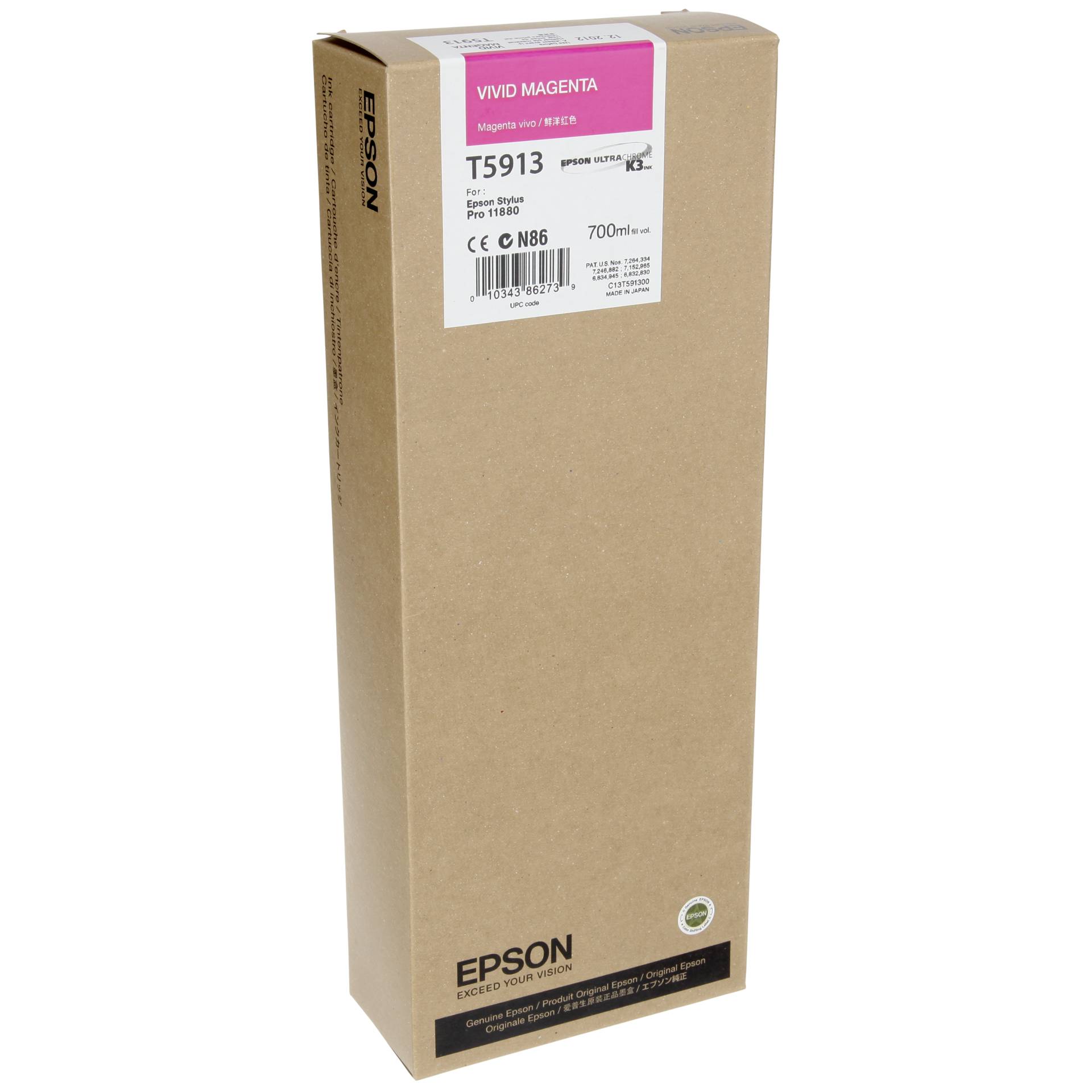 Epson cartuccia     vivid magenta T 591  700 ml     T 5913