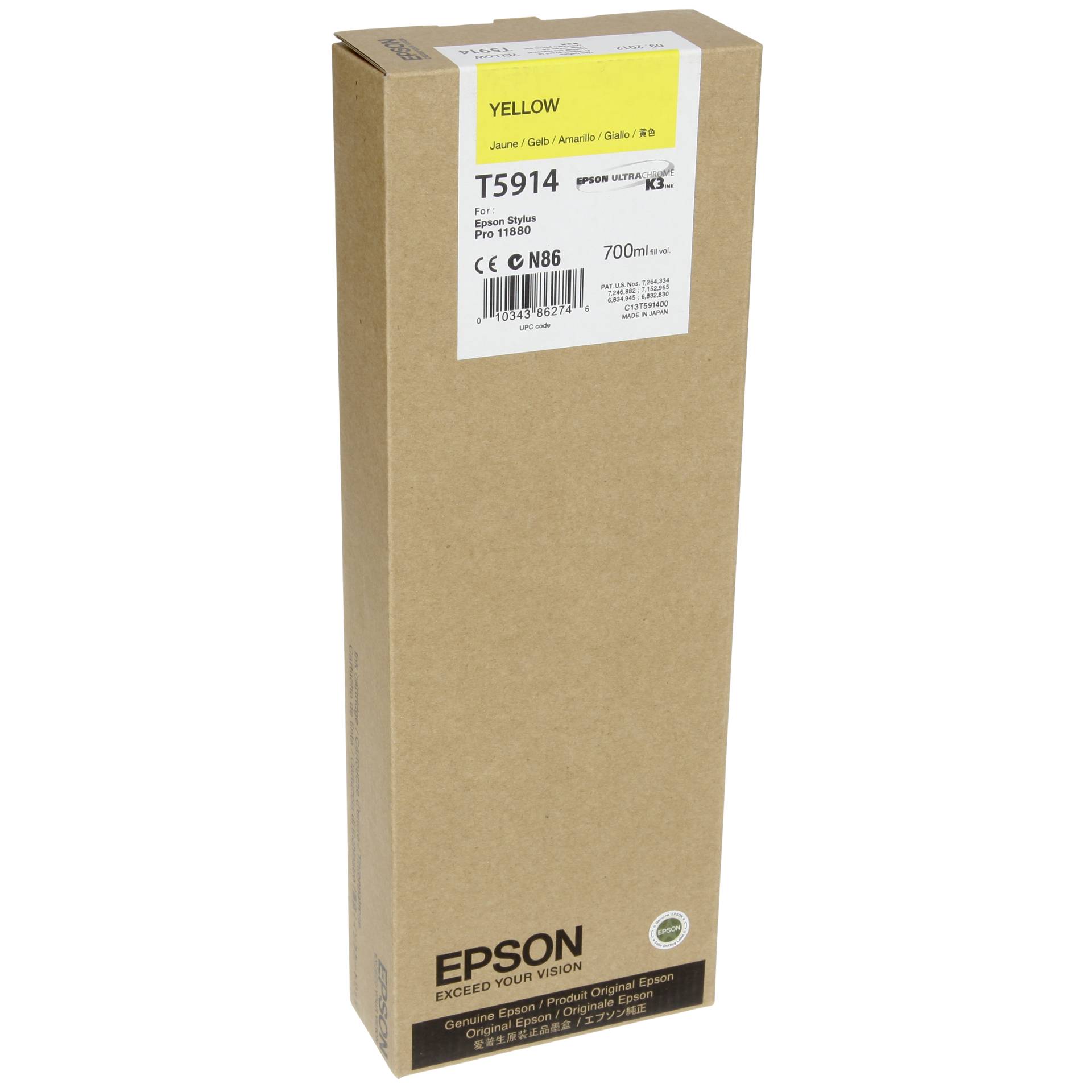 Epson cartuccia     giallo T 591  700 ml             T 5914