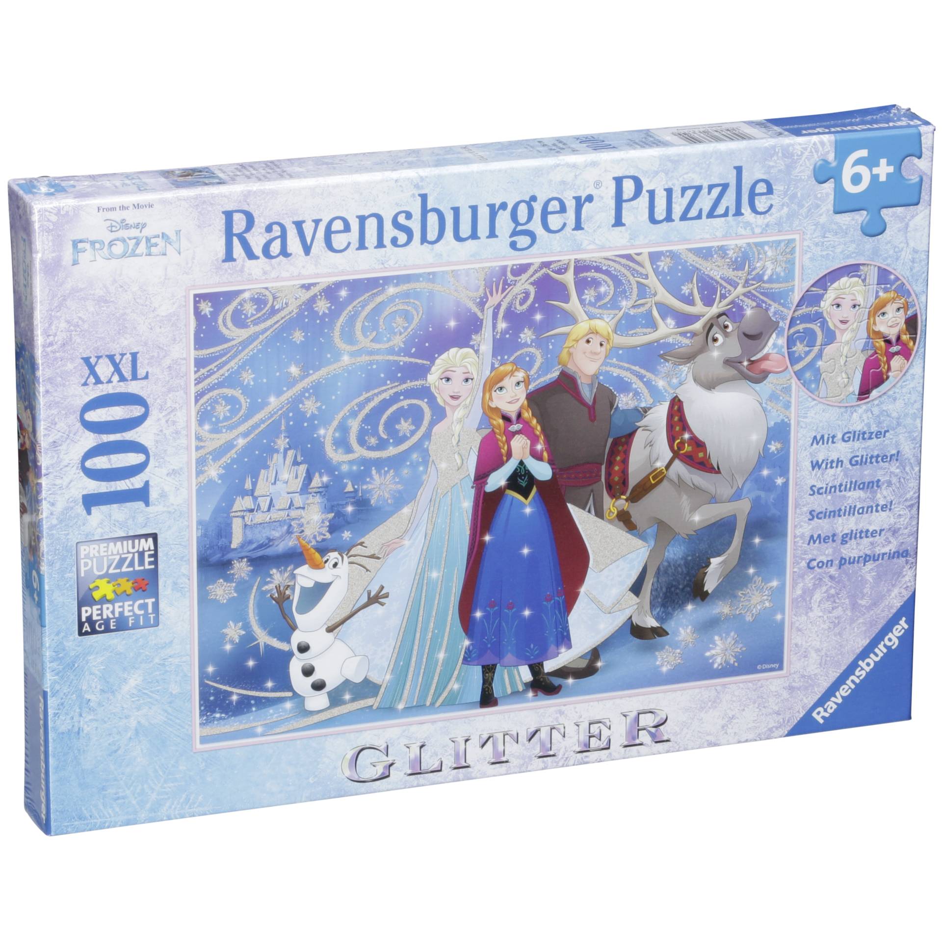 Ravensburger Frozen neve Puzzle scintillante - 100 Pezzi XXL