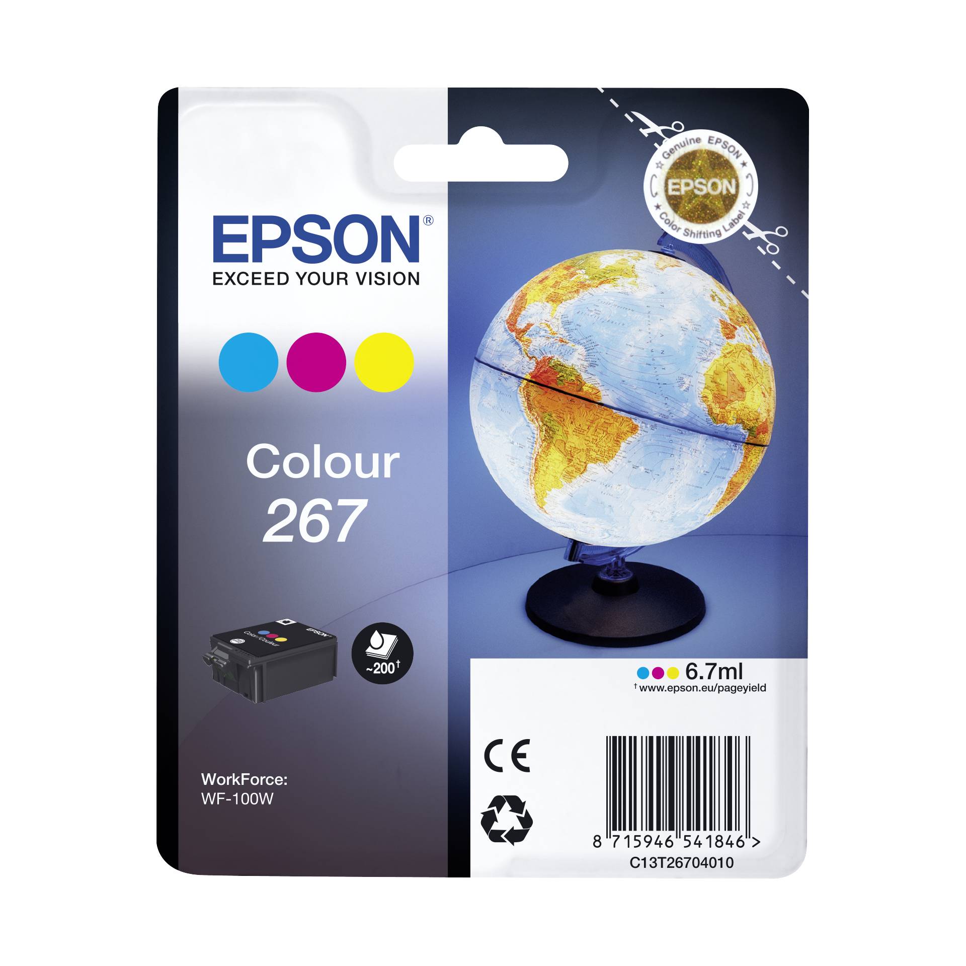 Epson cartuccia colore T 267