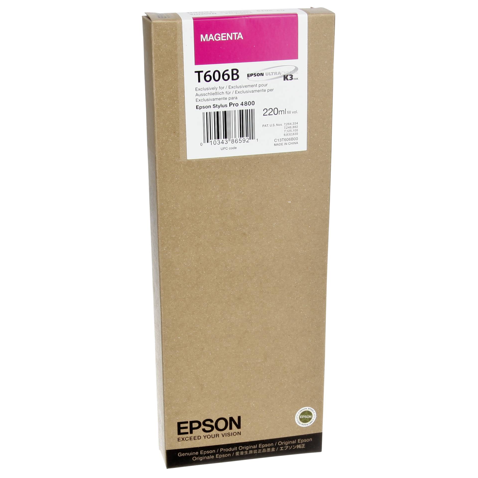 Epson cartuccia     magenta T 606  220 ml             T 606B